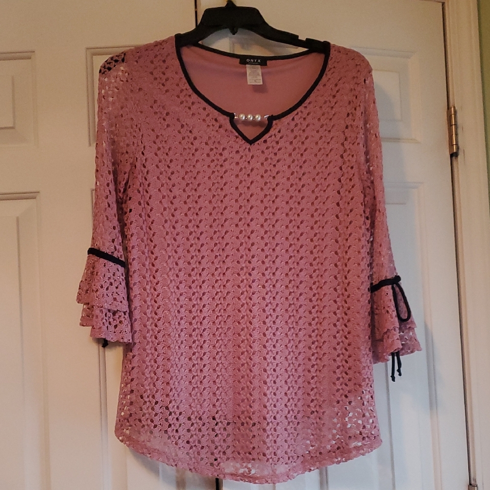 Mauve Crochet  Blouse